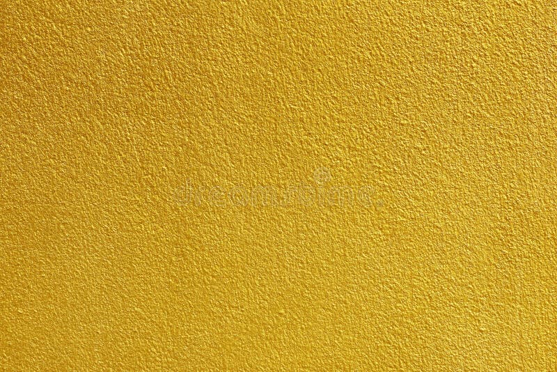 Gold Paint on Rough Cement Wall Texture Background Stock Photo Image