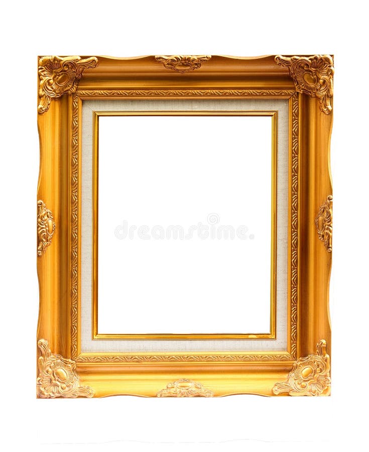 Gold picture frame.