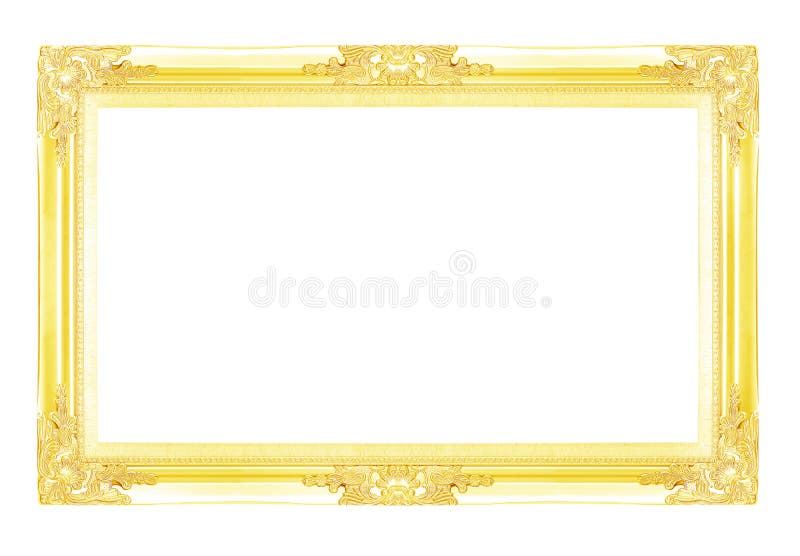 Gold Picture Frames. Isolated on White Stock Photo Image of baroque