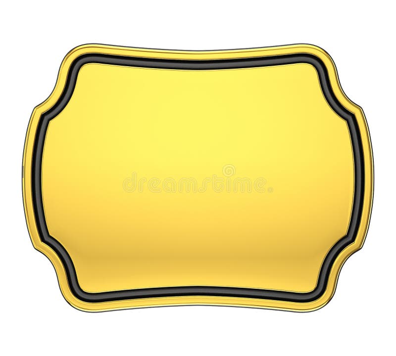 Gold Plaque stock illustration. Illustration of shiny - 33121269