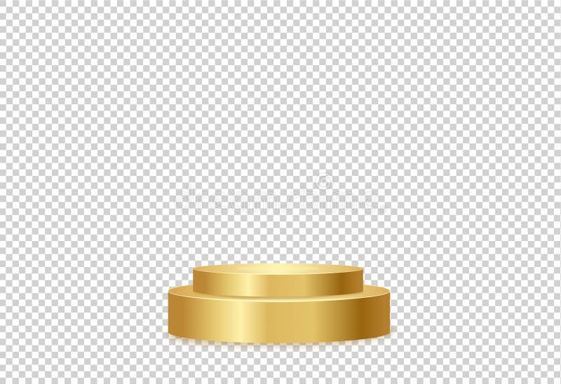 Gold Podium or Showcase To Place Products Isolate on Png or Transparent  Background for New Product, Promotion, Advertising, Stock Vector -  Illustration of festival, design: 200412168
