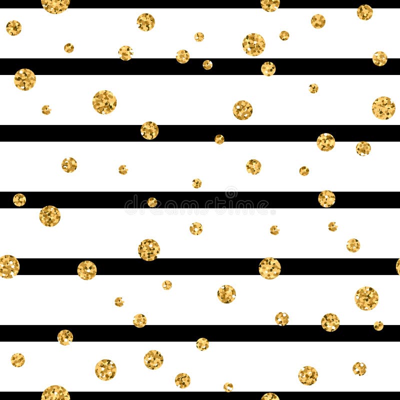 Gold Polka Dot Confetti Seamless Pattern Stock Vector ...