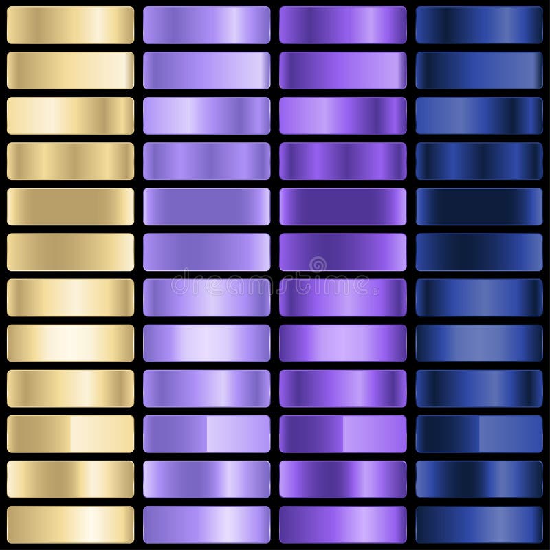 Gold Purple and Blue Tones Gradient Palette