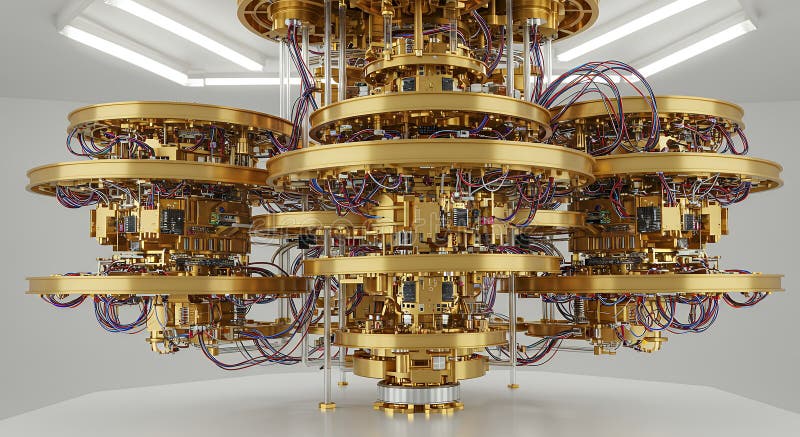 Gold Quantum Computer: Futuristic Technology, Artificial Intelligence ...