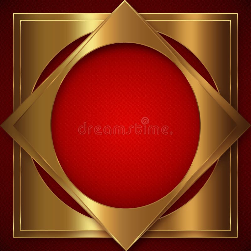 Gold Red Abstract Background Stock Illustration - Illustration of light