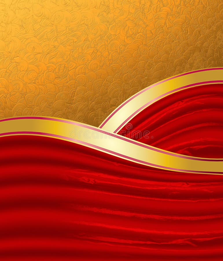 Gold and red background stock illustration. Illustration of layout
