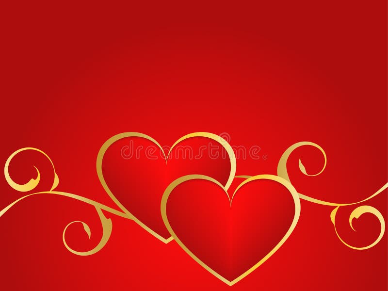 Gold and red love background stock illustration Gold and red love background stock illustration