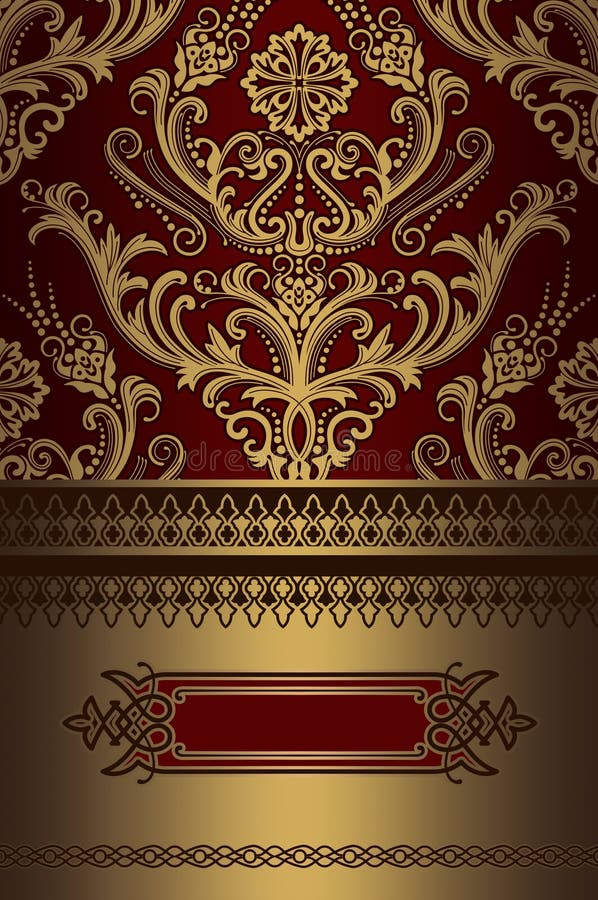 Vintage Red And Gold Background
