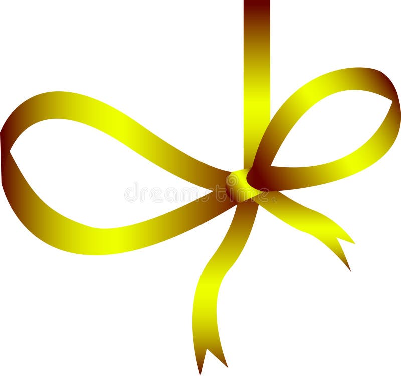 Gold ribbon stock image