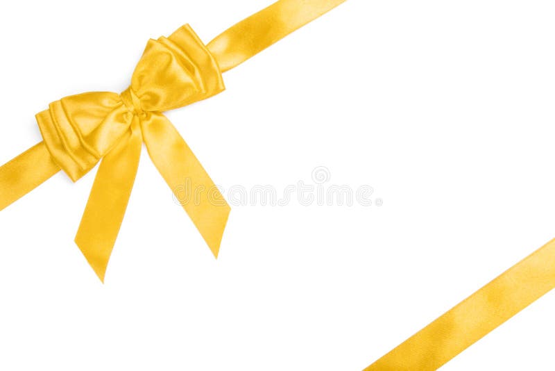 Gold ribbon with bow stock photo. Image of christmas 81431350