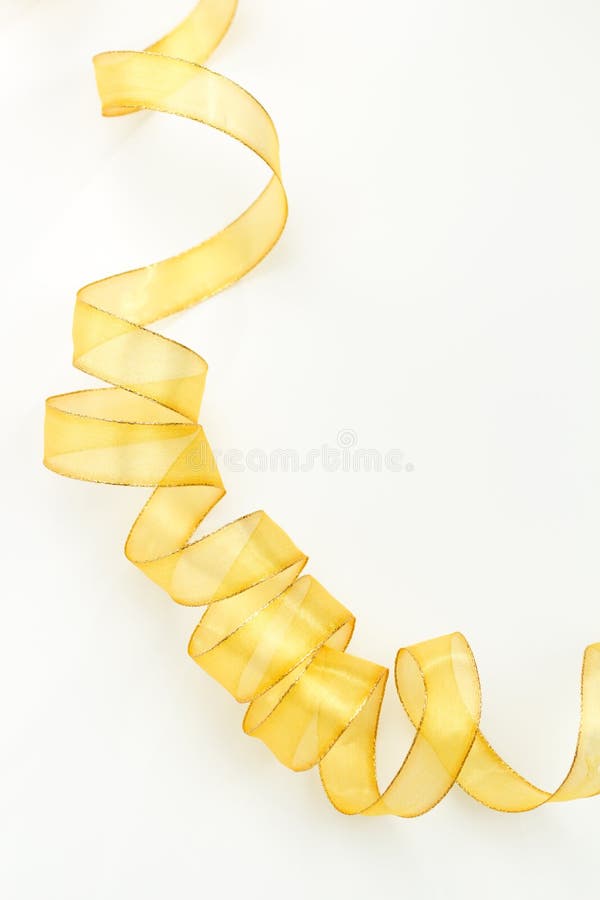 Gold Ribbon stock photo. Image of curve, decor, christmas 33923986