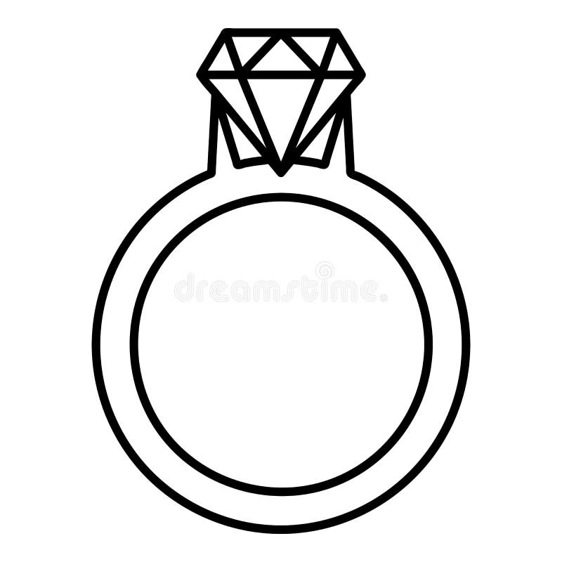 Wedding Ring Outline Valentine Icon Graphic by smss · Creative Fabrica