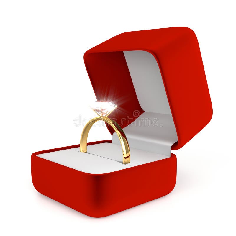 Diamond Ring in Case stock illustration. Illustration of wedding - 751670