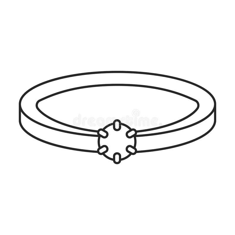 Isolated ring outline stock vector. Illustration of clip - 99535138