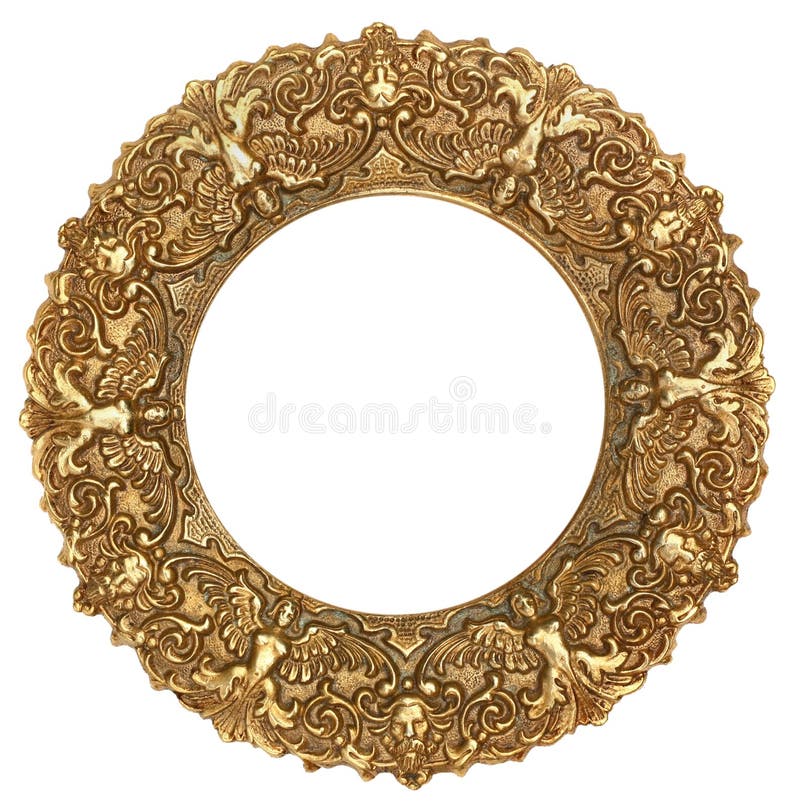 Gold Round Picture Frame stock photos Gold Round Picture Frame stock photos