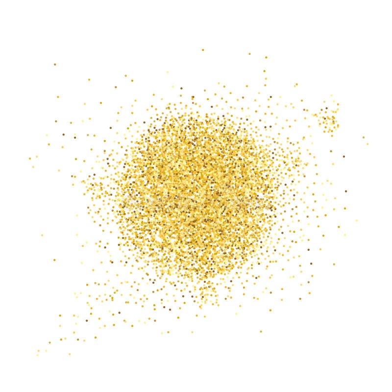Gold Sand. Golden Confetti, Dust Spray Stock Vector - Illustration of ...