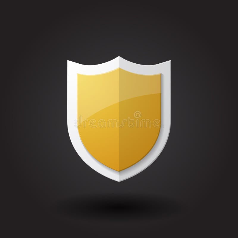 Gold shield vector stock illustration