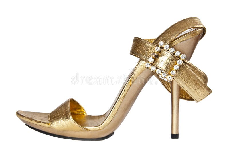 Gold Slipper stock photo. Image of conceptual, gift, valentines - 419044