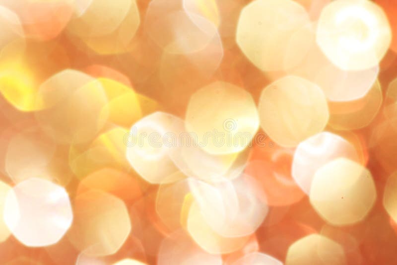 Gold, silver, red, white, orange abstract bokeh lights
