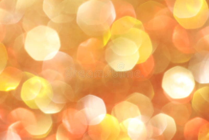 Gold, silver, red, white, orange abstract bokeh lights