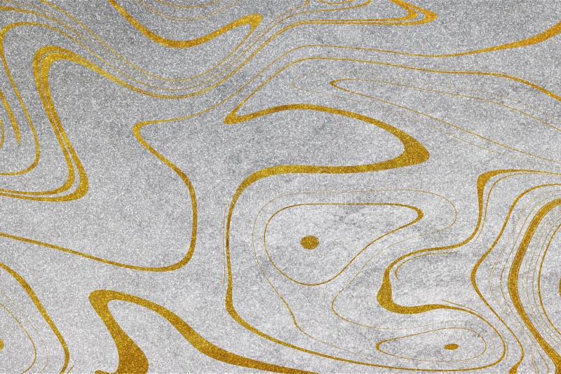 Gold and Silver swirls Luxury Background, Silver and Gold Stock