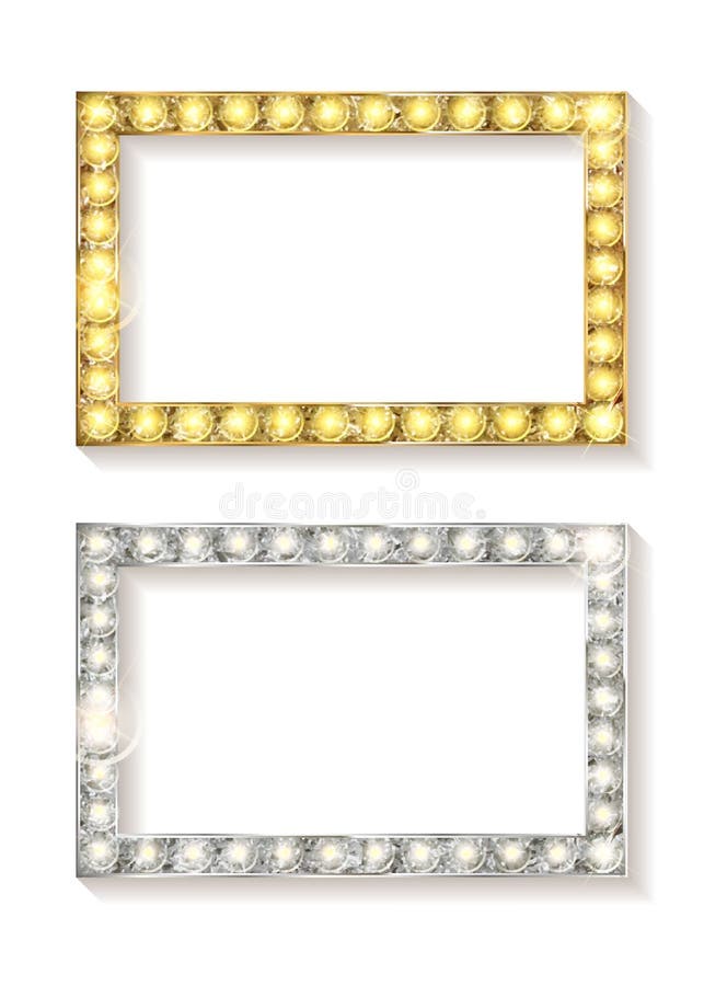 Gold and Silver Vector Picture Frames Stock Illustration Illustration of decorate, interior