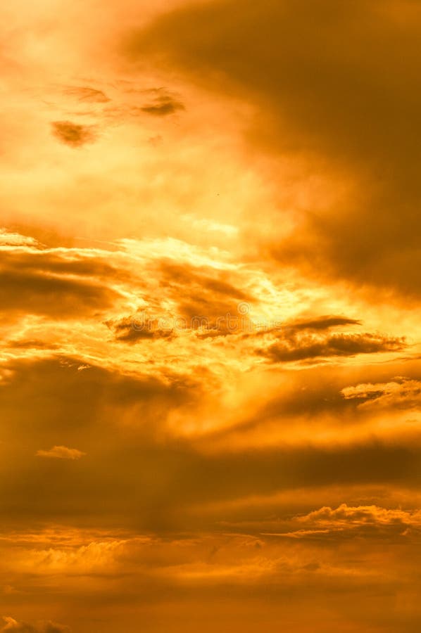 Gold Sky Background with White Clouds Stock Photo - Image of gold, bright:  40130374