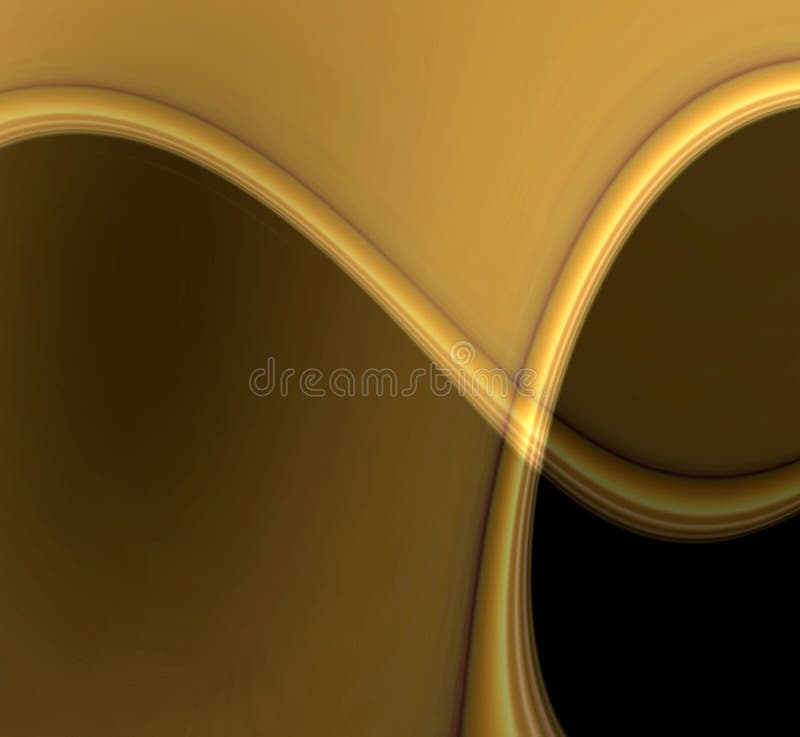 Gold Smooth Waves stock illustration