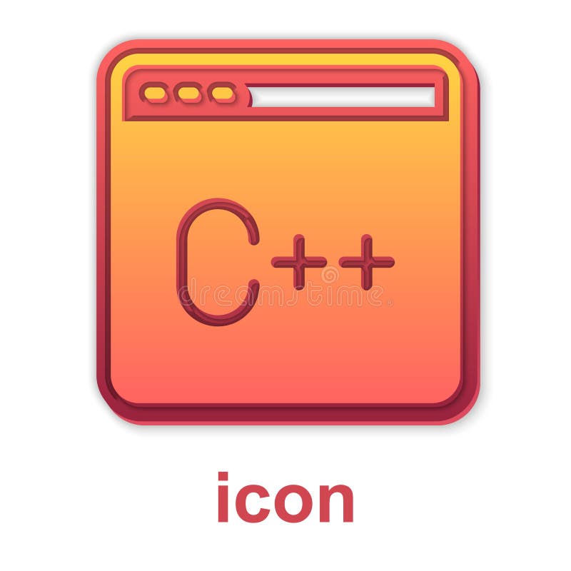 Gold Software, web developer programming code icon isolated on white background. Javascript computer script random parts of program code. Vector.