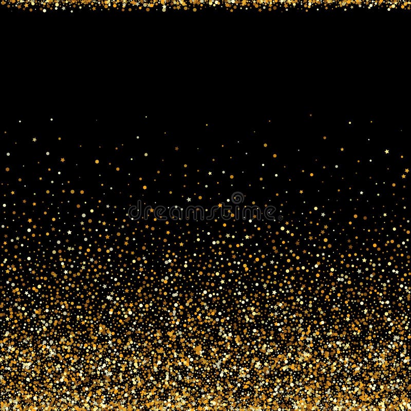 Gold Sparkle Abstract Black Background. Art Stock Vector - Illustration ...