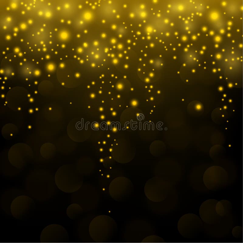 Animated Falling Gold Glitter Background