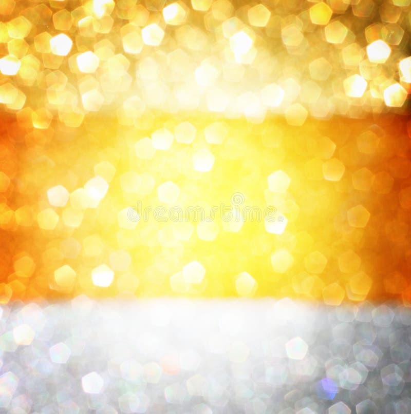 Gold spring or summer background. Elegant abstract background with bokeh defocused lights stock image