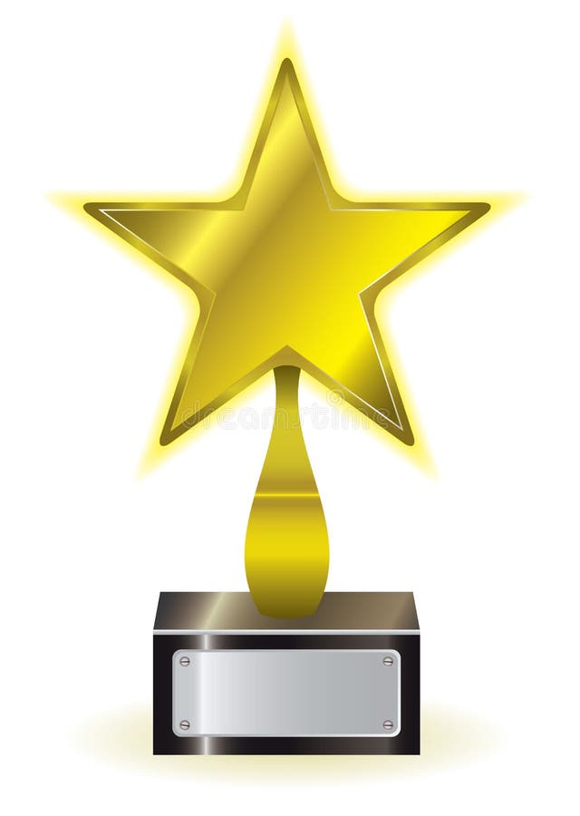 Gold star award stock vector. Illustration of copyspace - 19896415
