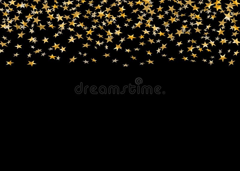Gold Star Confetti Background Stock Vector - Illustration of party ...