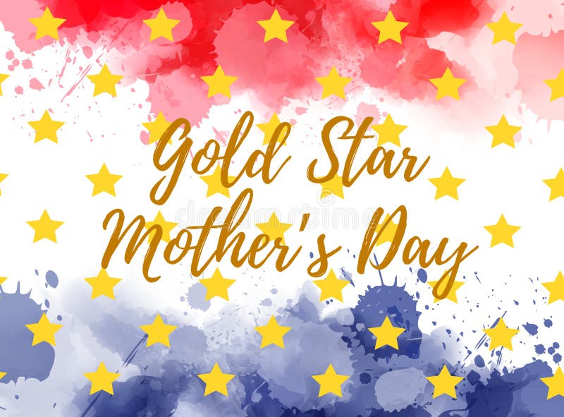 Gold Star Mother`s Day stock vector. Illustration of blue 124088165