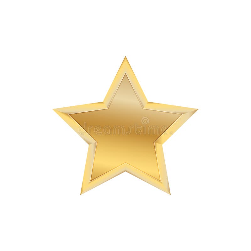 Gold star stock vector. Illustration of approval, choice 263221987