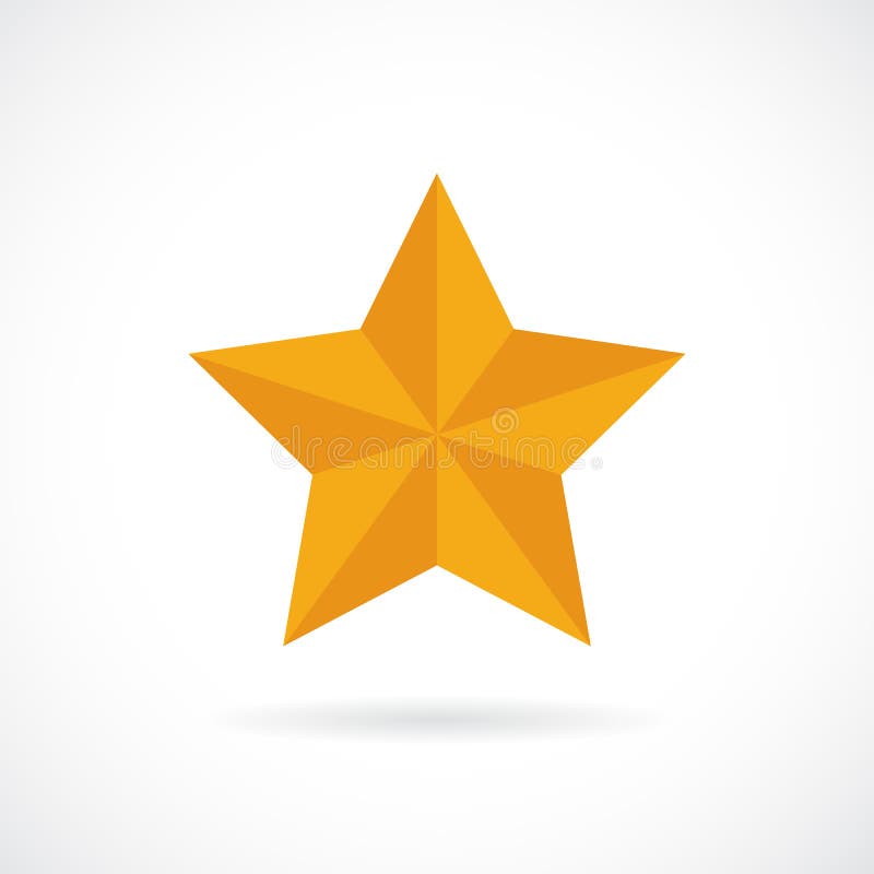 Gold star vector icon royalty free illustration