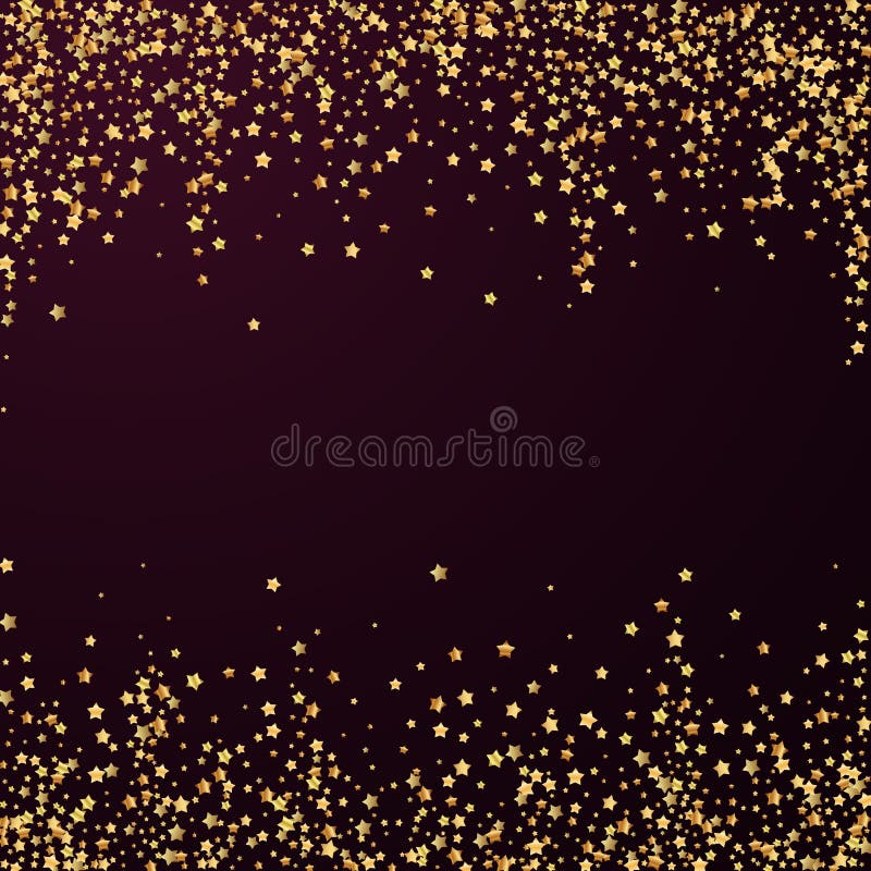 Gold Stars Luxury Sparkling Confetti. Scattered Sm Stock Vector ...