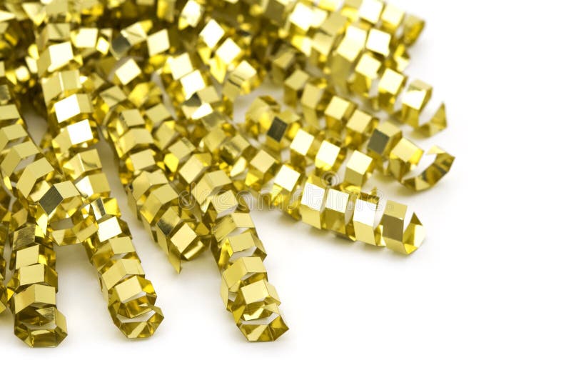 Gold streamers stock photo. Image of ribbon, gold, year 6831350