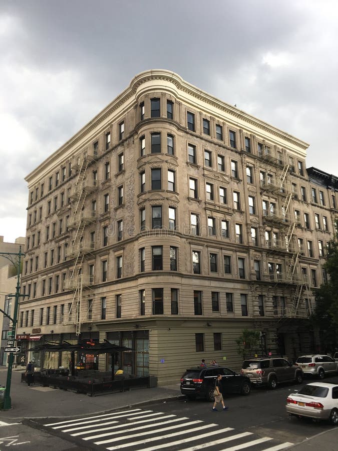 The Gold Street Corner Over the Grey Sky Editorial Image Image of