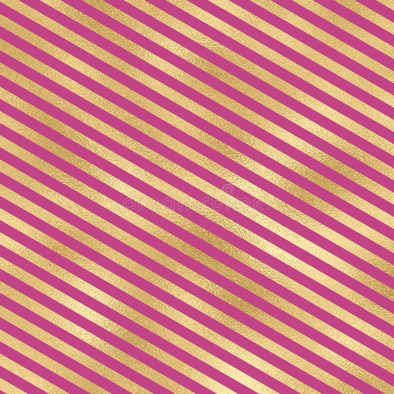 Gold Stripes On Pink Background. Stock Illustration Illustration of
