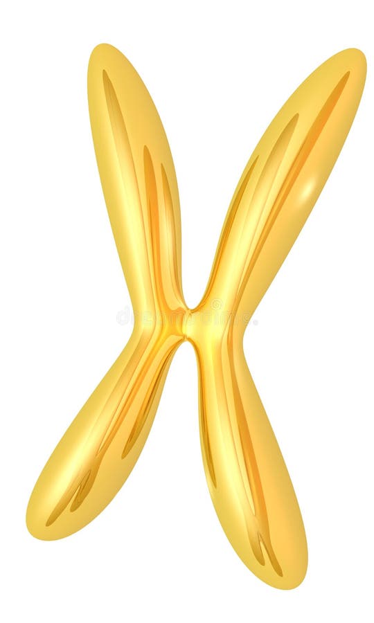 Gold stylized chromosome pair