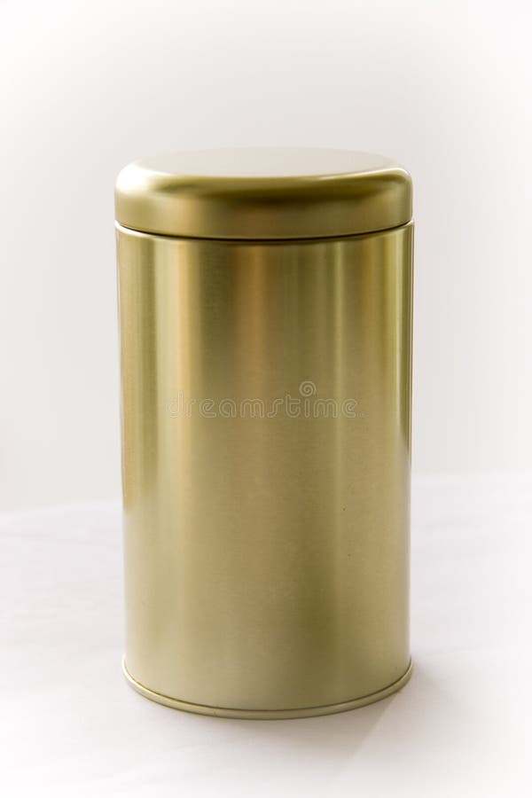 Gold Tea Tin stock photo. Image of beautiful, beverage 1628356