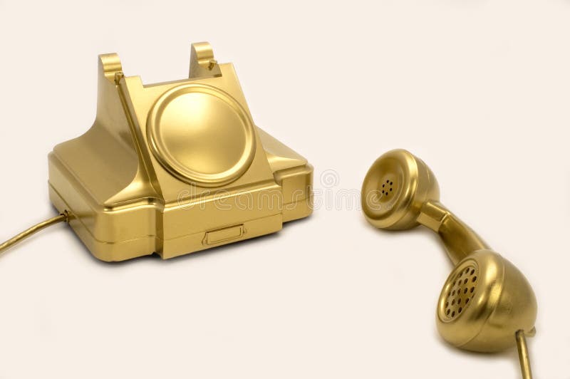 The gold telephone.