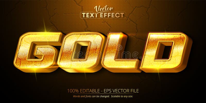Gold text, shiny gold christmas style editable text effect