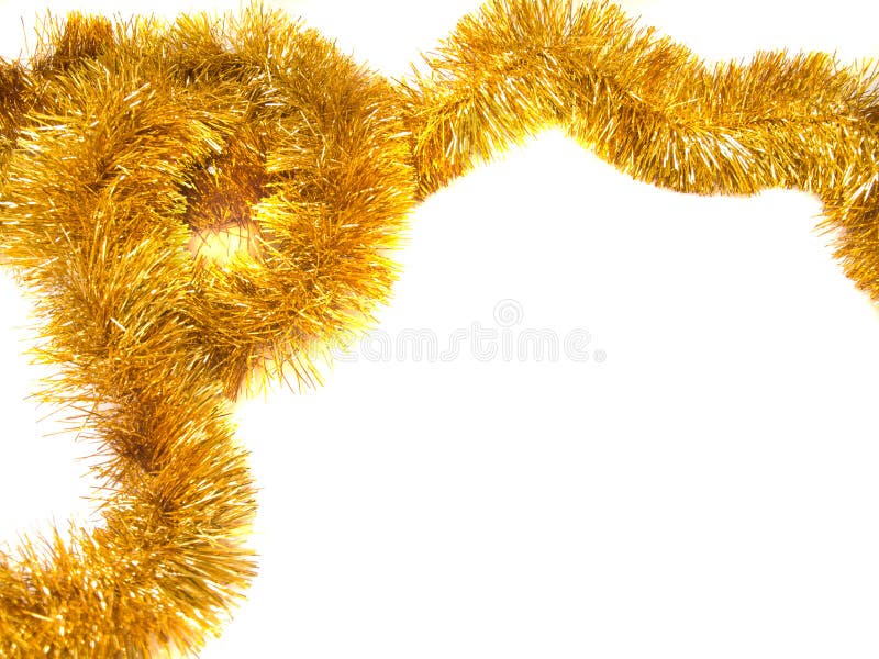 Gold tinsel frame stock photo. Image of celebration, background 20503318