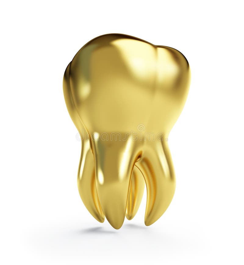 Gold tooth stock illustration. Illustration of implants - 17788527