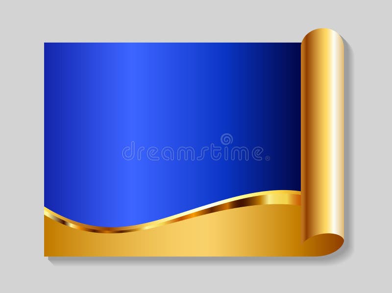 Gold und blauer abstrakter Hintergrund vektor abbildung