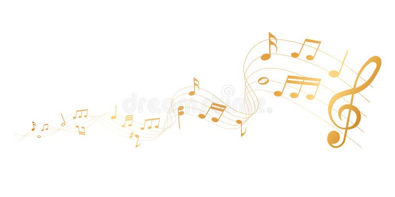 Best 100 Gold music notes transparent background Free download, high quality