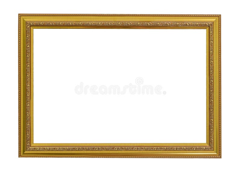 Gold vintage frame. Elegant vintage gold/gilded picture frame royalty free stock photos